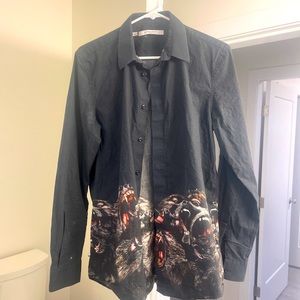 Givenchy Angry Apes Long Sleeve Button Up